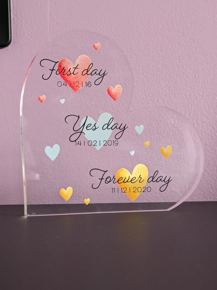 Heart love plaque