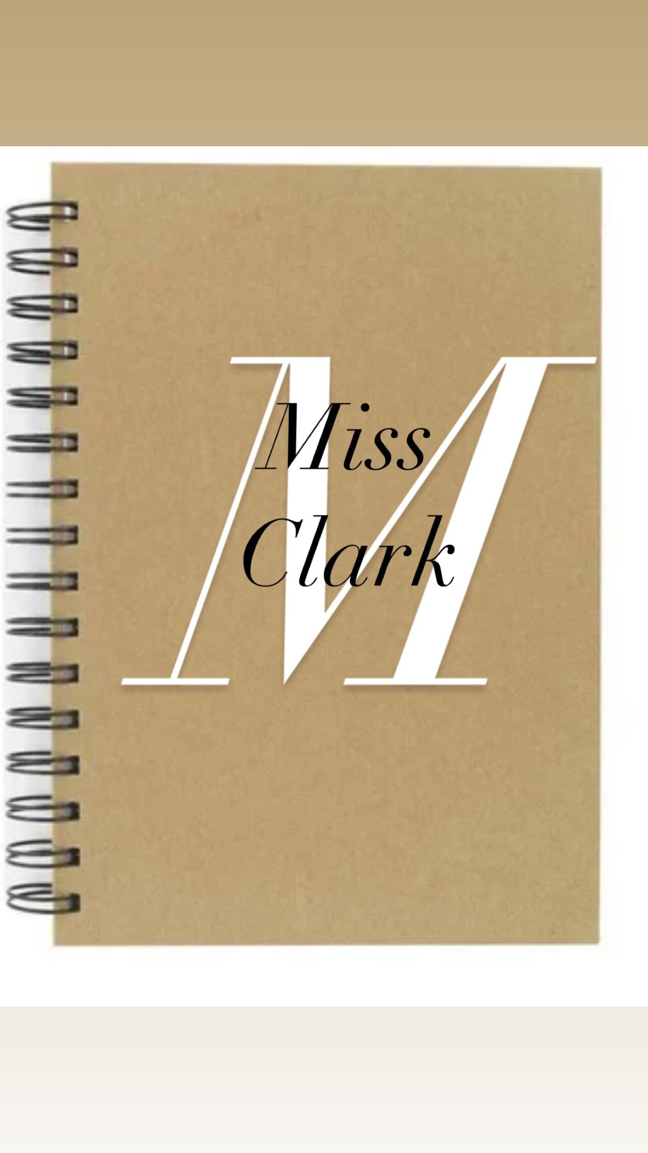 Personalised notebook