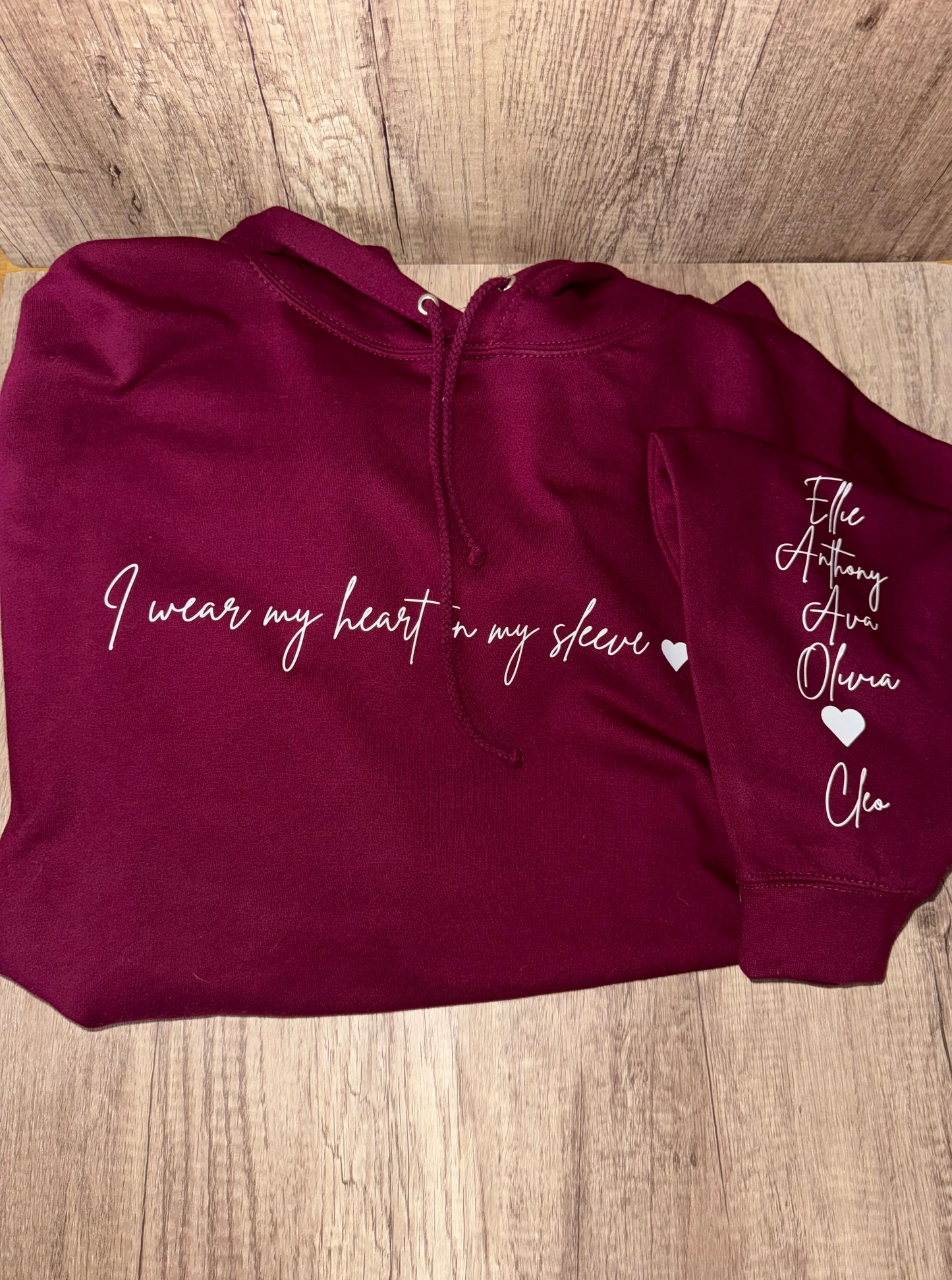 Wear my heart on my sleeve sweatshirt