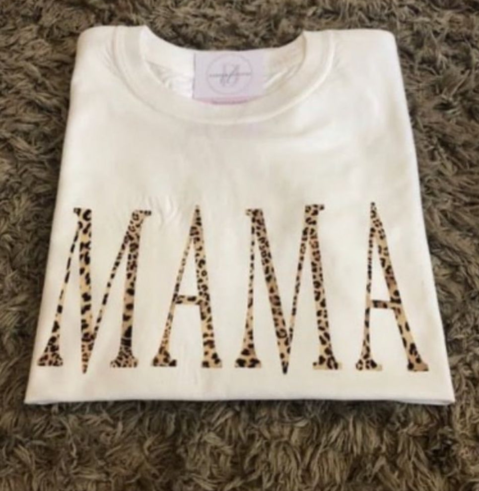 MAMA leopard T-shirt