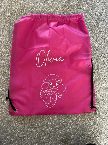 Personalised drawstring bag