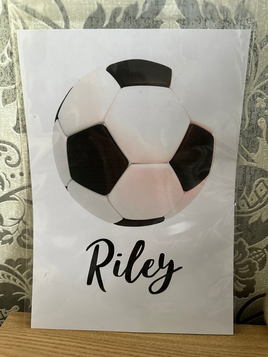 Personalised football print